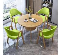 Generico Comodino con Tavolo Mobile, Regolabile, Pieghevole per Ufficio e casa, Set da Pranzo Rotondo Moderno con 4 sedie per Reception in Ufficio, trattative Commerciali, Soggiorno, Pasticceria, Hot