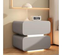 Generico Comodino in Legno con 2 Cassetti, Comodini Piccoli a Led, Mobili, Tavolini Moderni e Minimalisti for Casa, Studio, Ufficio, Balcone, Sala Conferenze