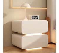 Generico Comodino in Legno con 2 Cassetti, Comodini Piccoli a Led, Mobili, Tavolini Moderni e Minimalisti for Casa, Studio, Ufficio, Balcone, Sala Conferenze