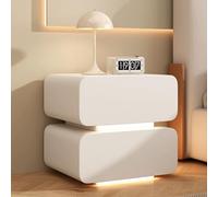 Generico Comodino in Legno con 2 Cassetti, Comodini Piccoli a Led, Mobili, Tavolini Moderni e Minimalisti for Casa, Studio, Ufficio, Balcone, Sala Conferenze