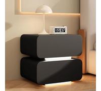 Generico Comodino in Legno con 2 Cassetti, Comodini Piccoli a Led, Mobili, Tavolini Moderni e Minimalisti for Casa, Studio, Ufficio, Balcone, Sala Conferenze