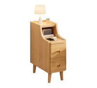 Generico Comodino in Legno massello, con Cucitura sul Comodino, con cassettiera Stretta, con cassettiera Larga, con Doppio Spazio di archiviazione Aperto per Camera da Letto, Decorazione con Cucitura