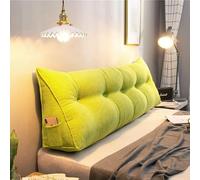 Generico Comodo Cuscino a Cuneo con Tasca Laterale, Cuscino per Lo Schienale Triangolare Spesso 20cm,Cuscino per La Lettura con Funzione di Supporto,Cuscino Lombare,per Divano,Verde,60×50×20CM