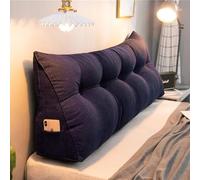 Generico Comodo Cuscino a Cuneo con Tasca Laterale, Cuscino per Lo Schienale Triangolare Spesso 20cm,Cuscino per La Lettura con Funzione di Supporto,Cuscino Lombare,per Divano,Royal Blue,60×50×20CM