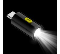 Generico Compact LED Torch - Pocket Flashlight for Explorers | 0.9x0.5 Inch Battery Free ABS Lamp, High Brightness Light Beam for Backpacks, Travel Night Light, Hiking Gadget Accessories Phones