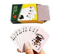 Generico Compact Playing Cards - Portable Poker Board Games, 2 Inch Mini Deck with Case, Paper Card Set with Shine, Party Game Accessory, Travel Poker for Kids, Teens, Adults