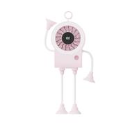 Generico Compact Travel Fan - Suction Cup for Cooling | Rechargeable High Speed Motor with 100 Speeds, Hands Free Portable Design, Lightweight Build, Perfect for Outdoor Beach Office Home