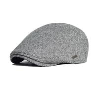 Generico Compatibile con Berretti Spessi e Caldi da Strillone Uomo Donna, Berretto Morbido, Casual, retrò, Piatto(Light Gray)
