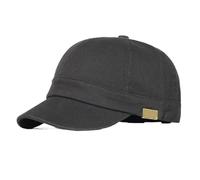 Generico Compatibile con Berretto da Baseball a Tesa Corta in Cotone Uomo e Donna, Morbido Cappello Vintage Regolabile a Basso Profilo(Grey)