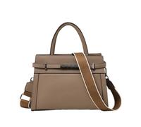Generico Compatibile con borsa da donna in vera pelle primo strato di bovina spalla a mano semplice tote occupazione(Brown)