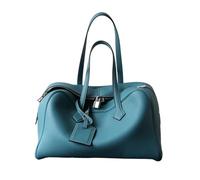 Generico Compatibile con borsa da donna Messenger portatile semplice for ascelle bowling di grande capacità(Denim blue)