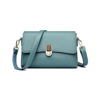 Generico Compatibile con borse a tracolla da donna, borsa a classica in vera pelle copertina a ribalta(Blue)