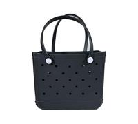 Generico Compatibile con borse da spiaggia L/XL Cestino portaoggetti impermeabile in gomma Borsa viaggio for lo shopping moda a tracolla donna tinta unita(E,L 35x33x13cm)
