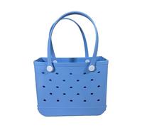 Generico Compatibile con borse da spiaggia L/XL Cestino portaoggetti impermeabile in gomma Borsa viaggio for lo shopping moda a tracolla donna tinta unita(D,XL 47x33x24cm)