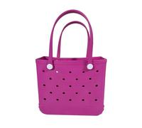 Generico Compatibile con borse da spiaggia L/XL Cestino portaoggetti impermeabile in gomma Borsa viaggio for lo shopping moda a tracolla donna tinta unita(A,L 35x33x13cm)