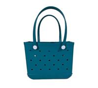Generico Compatibile con borse da spiaggia L/XL Cestino portaoggetti impermeabile in gomma Borsa viaggio for lo shopping moda a tracolla donna tinta unita(C,L 35x33x13cm)