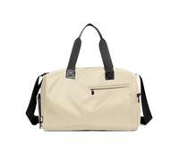 Generico Compatibile con borsoni da palestra leggeri in nylon impermeabile for donne e uomini, sacchi for scarpe asciutti bagnati, borsa viaggio for il weekend la notte(Color A-Khaki)