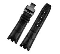 Genérico Compatibile con cinturino della serie MAURICE LACROIX AIKON | Cinturino in pelle/nylon for AI6058 AI6038 AI6008 cinturino orologio modificato nero blu