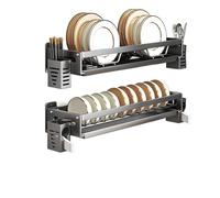 Generico Compatibile con ciotole da cucina, piatti, ripiani for l'asciugatura, scolapiatti parete, portaoggetti multifunzione for bacchette, cucchiai e stoviglie(C-2Chopstick-2Spoon)