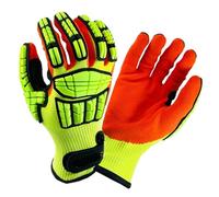 Generico Compatibile con guanti da lavoro antivibranti NMSafety, resistente al taglio con palmo rivestito in nitrile resistente all'olio for attività industriali(M)