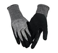 Generico Compatibile con guanti resistenti al taglio XYEHS ANSI A9 con rivestimento opaco in nitrile for lavori automobilistici e di costruzione(Black,XL)