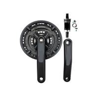 Generico Compatibile con guarnitura for Bicicletta da 28/38/42/48T a 7/8/9 velocità, Set di Piastra dentata 170 mm, Foro Quadrato, Parti for pignoni for Bici(New 42T with BB)