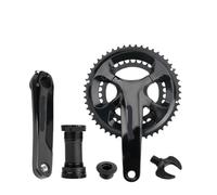 Generico Compatibile con guarnitura Integrata for Bici da Strada R9 170 mm 110BCD 34-50T Doppie corone pignoni Ruota dentata Cava for Bicicletta Pieghevole(50-34T with BB)