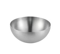 Generico Compatibile con insalatiere in argento, zuppe in acciaio inossidabile di grande capacità, spaghetti riso, ciotole for ramen, utensili for contenitori for stoviglie(Silver-20cm)