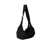 Generico Compatibile con la borsa a tracolla in tela di piumino invernale in cotone gnocchi grande capacità casual semplice(Black)