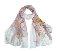 Generico Compatibile con la primavera e l'estate, sciarpa lunga in seta traspirante, stile spiaggia, alla moda, protezione solare, versatile casual(Pink Lotus)