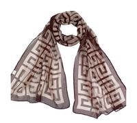 Generico Compatibile con la primavera e l'estate, sciarpa lunga in seta traspirante, stile spiaggia, alla moda, protezione solare, versatile casual(Red Greek Echo)