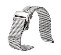 Generico Compatibile con Omega Seamaster Diver 300 007 Edition Cinturino for orologio milanese No Time To Die pieghevole in acciaio inossidabile Bracciale da 20 mm