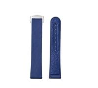Generico Compatibile con Omega X Swatch Speedmaster 300 Snoopy MoonSwatch 20mm Cinturino in gomma fluorurata FKM a sgancio rapido(Royal blue)