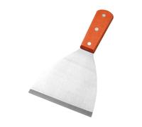 Generico Compatibile con tagliapizza spatola obliqua bistecca hamburger pancake raschietto pala cucina barbecue manico in acciaio inossidabile(S)
