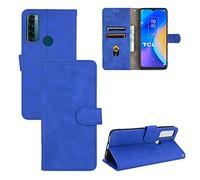 Generico Compatibile con TCL 20 SE display 6.82 T761H T671H Copertura Custodia COVER STAND flip LIBRO gel silicone PORTAFOGLIO magnetica protezione eco pelle porta carte vano card (Blu)