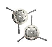 Generico Compatibile con Testina for decespugliatore a Ruota in Filo d'Acciaio, Spazzola Universale for Erbacce da 6/8/9 Pollici for decespugliatore ad Albero Dritto(2PC Fit 3clws)