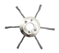 Generico Compatibile con Testina for decespugliatore a Ruota in Filo d'Acciaio, Spazzola Universale for Erbacce da 6/8/9 Pollici for decespugliatore ad Albero Dritto(Gasoline 6inch 6clws)