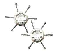 Generico Compatibile con Testina for decespugliatore a Ruota in Filo d'Acciaio, Spazzola Universale for Erbacce da 6/8/9 Pollici for decespugliatore ad Albero Dritto(2PC 6clws)