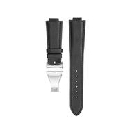 Generico Compatibile con Tudor 91210N North Flag Polar Type Convesso FKM Fluororubber Base in pelle Cinturino for orologio da uomo Bracciale in di vacchetta 22X12mm