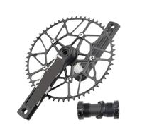 Generico Compatibile for bici pieghevole Edge Pro 130 BCD guarnitura cava integrata for bicicletta singola corona(58T black a set)