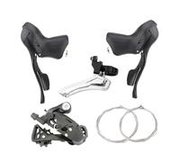 Generico Compatibile for Micro Bici Da Strada Comandi 3x7 3x8 3x9 3x10 3X11 Velocità Leva del Freno Della Bicicletta 2x7 2x8 2x9 2x10 Deragliatore(2x8 Speed SL FD RD)