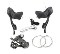Generico Compatibile for Micro Bici Da Strada Comandi 3x7 3x8 3x9 3x10 3X11 Velocità Leva del Freno Della Bicicletta 2x7 2x8 2x9 2x10 Deragliatore(2x10 Speed SL FD RD)