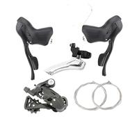 Generico Compatibile for Micro Bici Da Strada Comandi 3x7 3x8 3x9 3x10 3X11 Velocità Leva del Freno Della Bicicletta 2x7 2x8 2x9 2x10 Deragliatore(2x7 Speed SL FD RD)