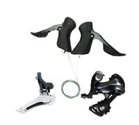 Generico Compatibile for R3000 Gruppo ST + FD + RD Deragliatore Anteriore DERAGLIATORE POSTERIORE Leva Del Cambio SORA Deragliatori DELLA STRADA Della Bicicletta(R3000 GS Clamp)