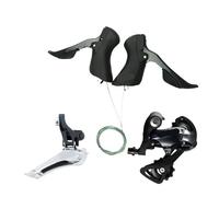 Generico Compatibile for R3000 Gruppo ST + FD + RD Deragliatore Anteriore DERAGLIATORE POSTERIORE Leva Del Cambio SORA Deragliatori DELLA STRADA Della Bicicletta(R3000 SS Clamp)