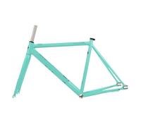 Generico Compatibile for SNM100 Retro Telaio 700C In Alluminio A Scatto Fisso E Forcella Pista Fixie Bike 49 CENTIMETRI 52 55 58 Frameset(Bianchi,Style D-52CM)
