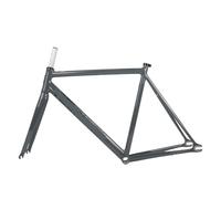Generico Compatibile for SNM100 Retro Telaio 700C In Alluminio A Scatto Fisso E Forcella Pista Fixie Bike 49 CENTIMETRI 52 55 58 Frameset(Cement ash,58cm)