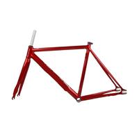 Generico Compatibile for SNM100 Retro Telaio 700C In Alluminio A Scatto Fisso E Forcella Pista Fixie Bike 49 CENTIMETRI 52 55 58 Frameset(Red,49cm)