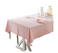 Generico Compatibile for tovaglia tinta unita semplicità pieghettata copertura for il lavaggio cucina del ristorante decorazione for feste(Pink,135X220cm)