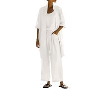 Generico Completi Eleganti Completo Mare Donna Rever Maniche Zero, Canottiera Completo Donna Elegante Fresco Da Indossare Set Coordinato Estivo Tuta Completa Vestiti Per Casa Tutto L’Anno